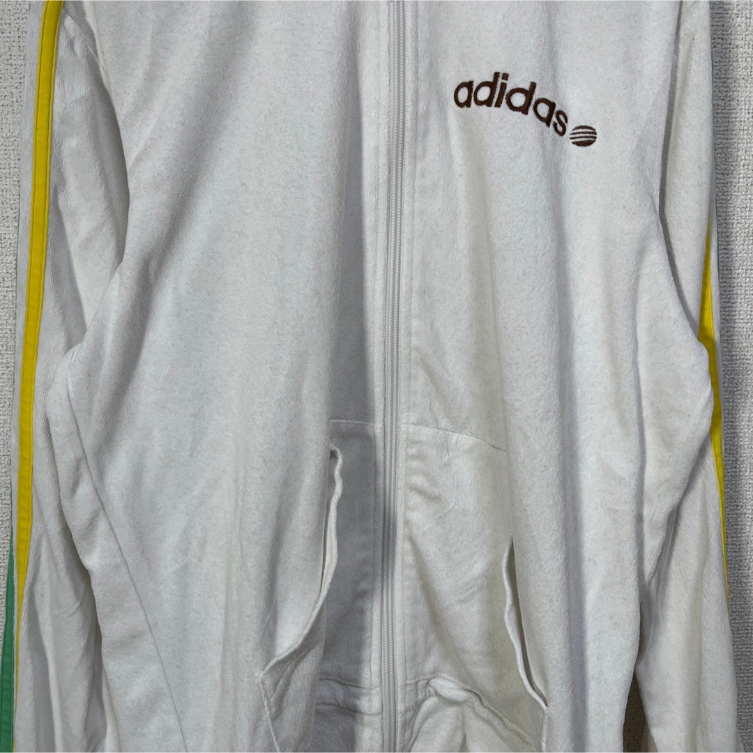 adidas(アディダス)の【アディダスネオ】ジャージ　トラックジャケット　ホワイト　刺繍　パイル生地53 メンズのトップス(ジャージ)の商品写真