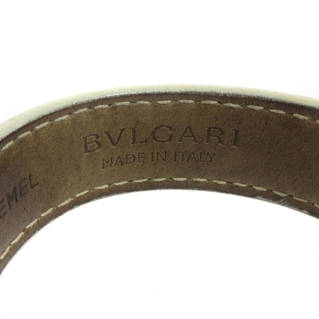 BVLGARI(ブルガリ)のブルガリ ブルガリブルガリ バングル ブレスレット ロゴ エナメル アイボリー レディースのアクセサリー(ブレスレット/バングル)の商品写真