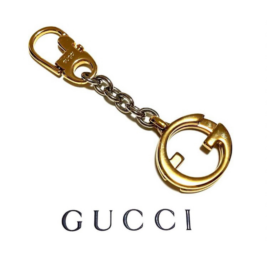 Gucci(グッチ)の★美品★オールドグッチ キーリング/キーホルダー インターロッキングG 箱付き メンズのファッション小物(キーホルダー)の商品写真