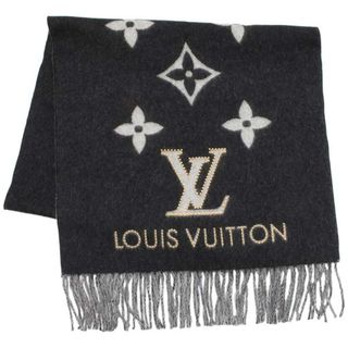 ルイヴィトン(LOUIS VUITTON)のルイヴィトン マフラー レイキャビック スタッディー M71588 LOUIS VUITTON ブラック 黒(マフラー/ショール)