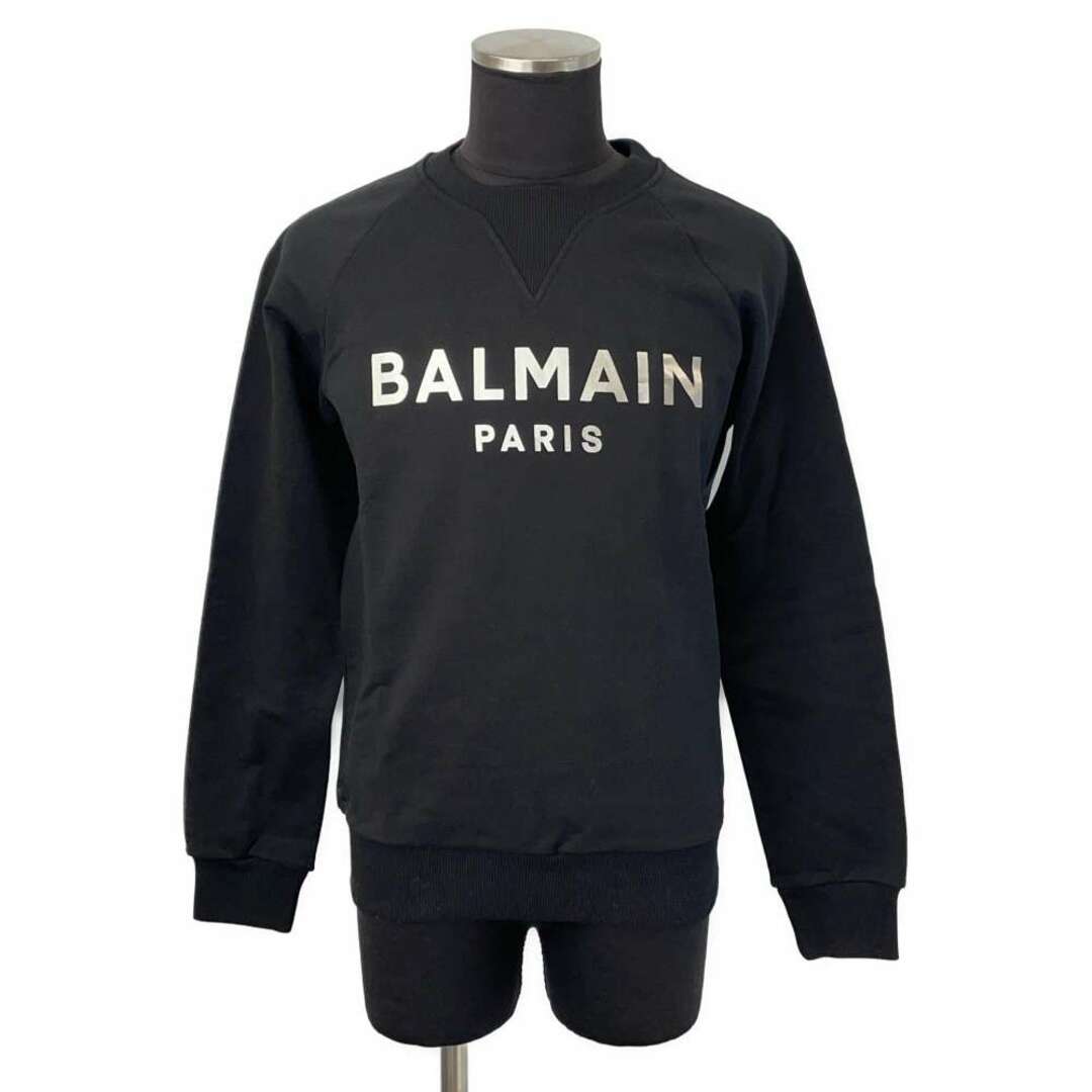 BALMAIN(バルマン)のバルマン スウェット プルオーバー トレーナー コットン メンズサイズS AH1JQ005 BALMAIN 黒 メンズのトップス(スウェット)の商品写真