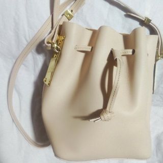 SOPHIE HULME ピンクベージュ 巾着 ミニ ALBION 斜め掛け