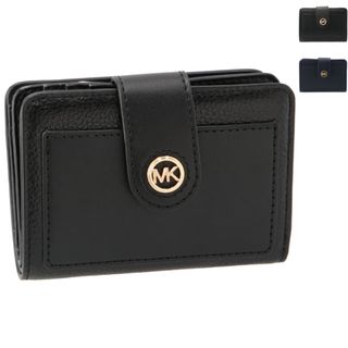 マイケルコース(Michael Kors)のマイケル マイケル コース MICHAEL MICHAEL KORS 財布 二つ折り スモール タブウォレット MK チャーム コンパクトウォレット 小銭入れ付き 二つ折り財布 2024年春夏新作 34H3G0KF5L 0020 (財布)