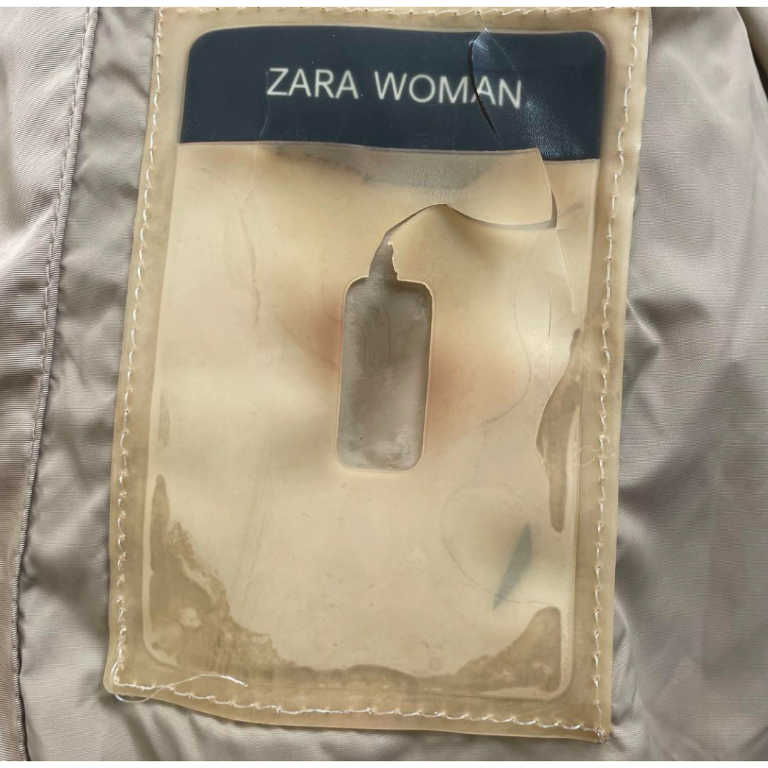 ZARA(ザラ)のZARA WOMAN ダウンコート　2way フード　ボア　ベルト　ゴールド金具 レディースのジャケット/アウター(ダウンコート)の商品写真