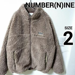 ナンバーナイン(NUMBER (N)INE)のナンバーナイン ピンクベージュ ボアフリース ジャケット ブルゾン ゆるダボ(ブルゾン)