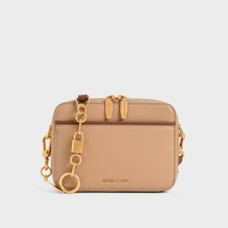 チャールズアンドキース(Charles and Keith)のCHARLES & KEITH ダブルジップ クロスボディバッグ(ショルダーバッグ)