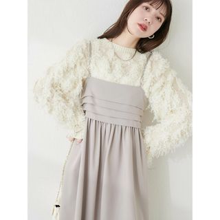 ナチュラルクチュール(natural couture)の【新品未使用タグ付】natural coutureタックデザインキャミワンピース(ロングワンピース/マキシワンピース)