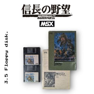 コーエーテクモゲームス(Koei Tecmo Games)の※動作未確認 MSX 信長の野望 戦国群雄伝 フロッピーディスク 説明書 マニュ(家庭用ゲームソフト)