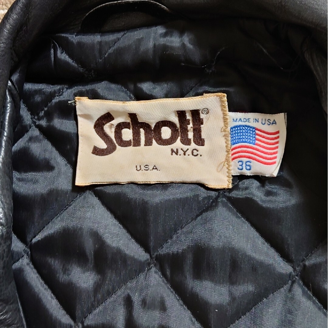 schott(ショット)の【値下げ】Schott ライダース ビンテージ メンズのジャケット/アウター(ライダースジャケット)の商品写真