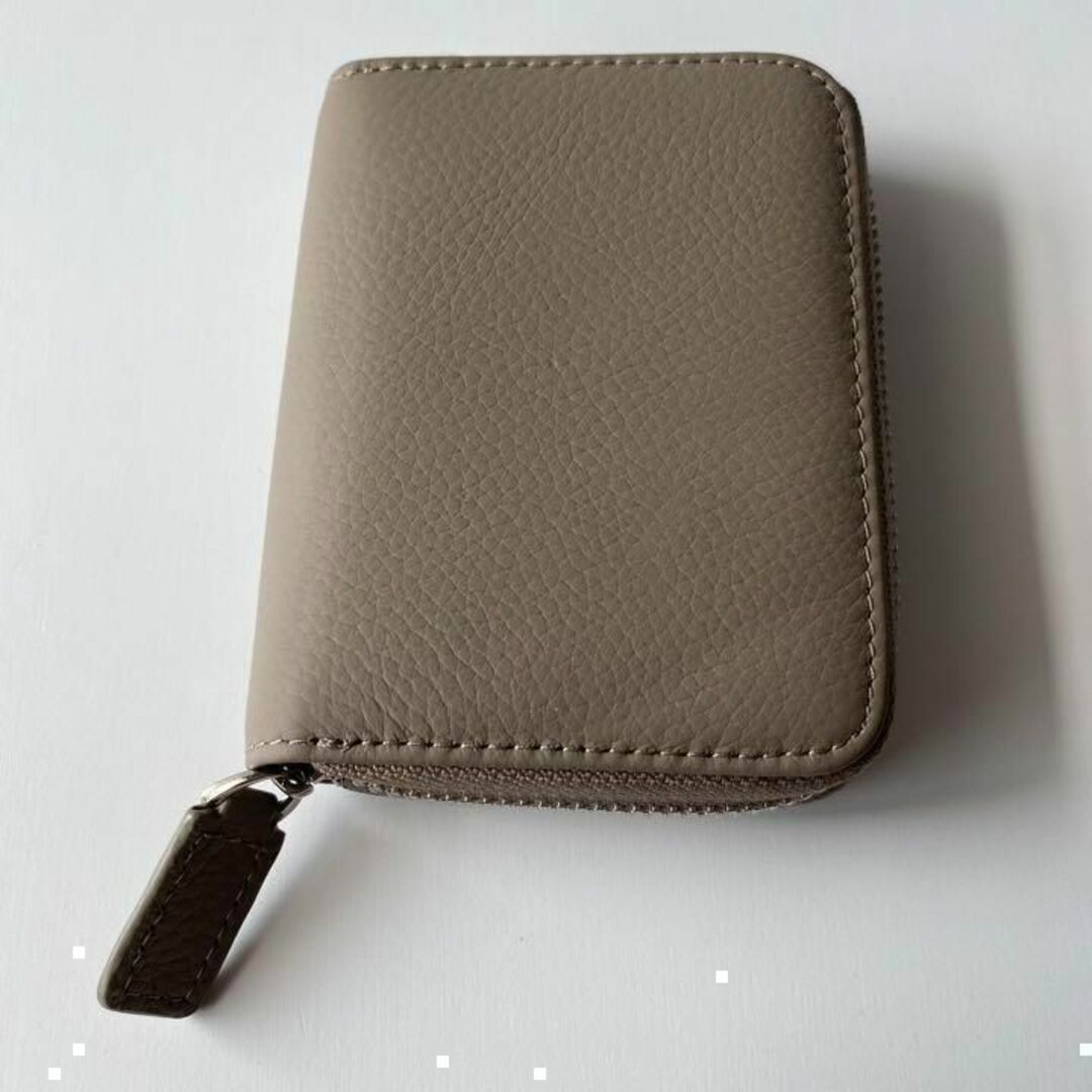 ミニ財布 ウォレット カードケース 小銭入れ コンパクト 大容量 ライトグレー レディースのファッション小物(コインケース)の商品写真