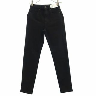 未使用 ユニクロジーンズ スキニー ハイライズ アンクル デニムパンツ W21 ブラック UNIQLO JEANS ジーパン レディース 【中古】  【240213】(ショートパンツ)