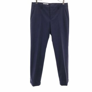 ジルサンダー(Jil Sander)のジルサンダー イタリア製 ウールブレンド スラックスパンツ 38 ネイビー JIL SANDER メンズ 【中古】  【240213】(ワークパンツ/カーゴパンツ)