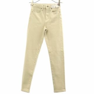 未使用 ユニクロジーンズ スキニー ハイライズ アンクル デニムパンツ W21 ベージュ UNIQLO JEANS ジーパン レディース 【中古】  【240213】(ショートパンツ)