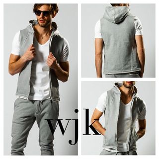 wjk - 美品■wjk■ONI-URAKE sleeveless パーカー ベスト 鬼裏毛