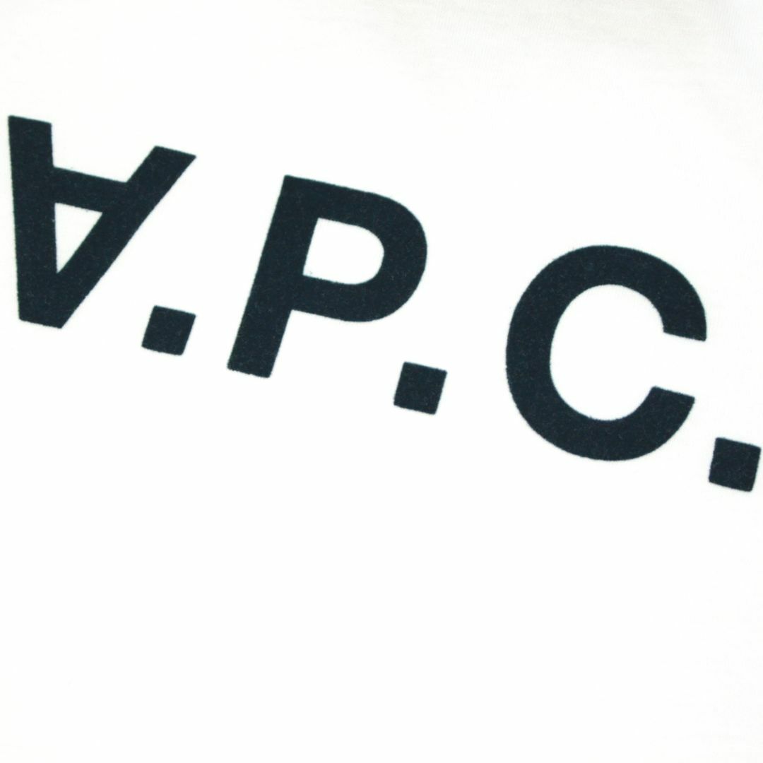 A.P.C(アーペーセー)のA.P.C.　レディース半袖Tシャツ　VPCロゴ　フロッキープリント　サイズL レディースのトップス(Tシャツ(半袖/袖なし))の商品写真