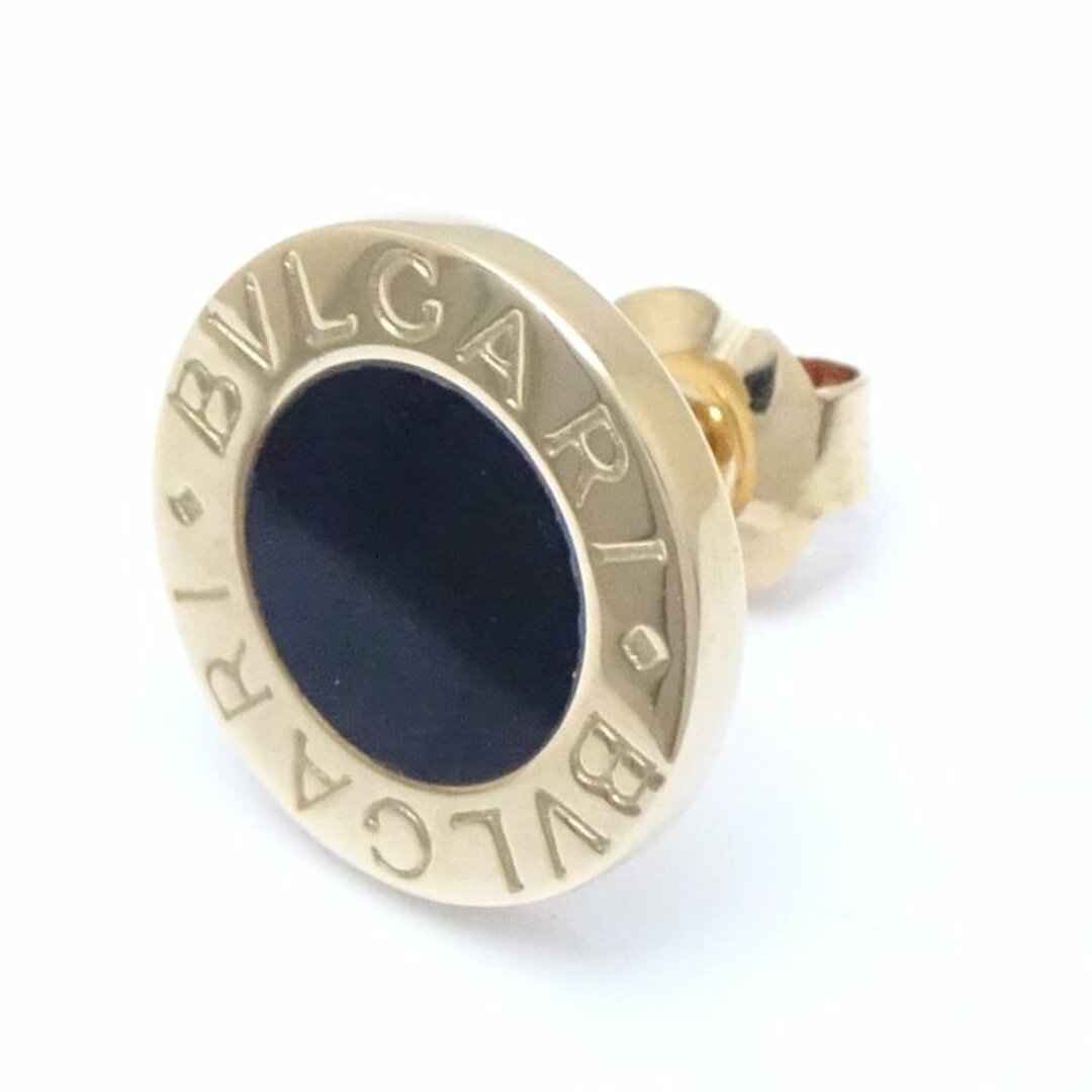 BVLGARI(ブルガリ)のBVLGARI ブルガリ ブルガリブルガリ ピアス オニキス 片側のみ 1個 K18YG イエローゴールド/291218【中古】【BJ】 レディースのアクセサリー(ピアス)の商品写真