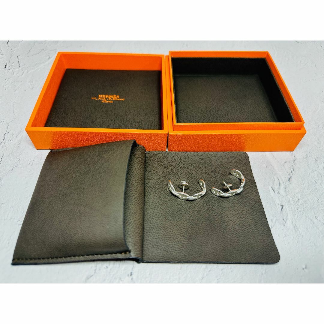 HERMES - 【HERMES】エルメス シェーヌダンクル アンシェネ ピアス シルバー