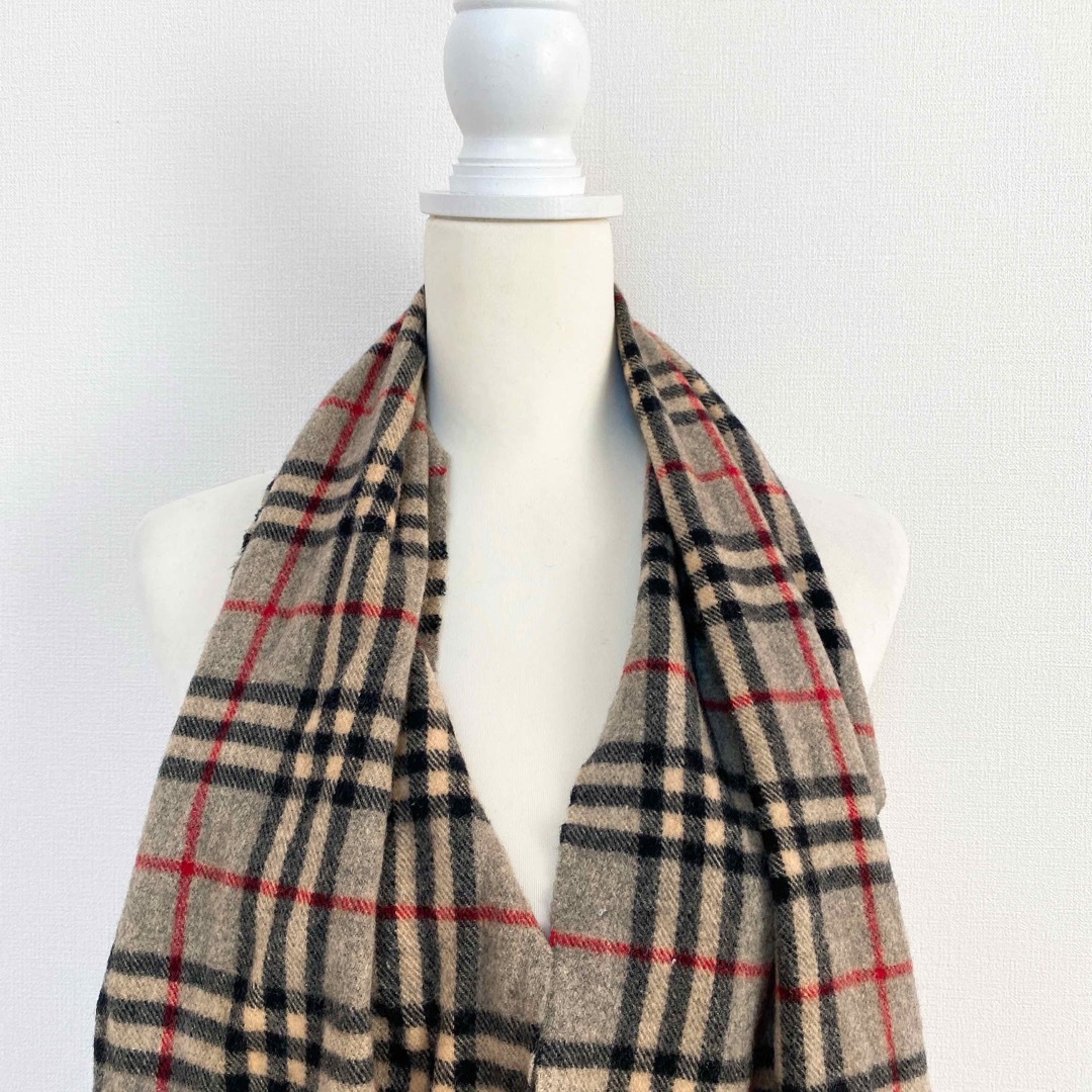 BURBERRY(バーバリー)のBurberry バーバリー　マフラー　ノバチェック　ストール　カシミヤ　グレー レディースのファッション小物(マフラー/ショール)の商品写真