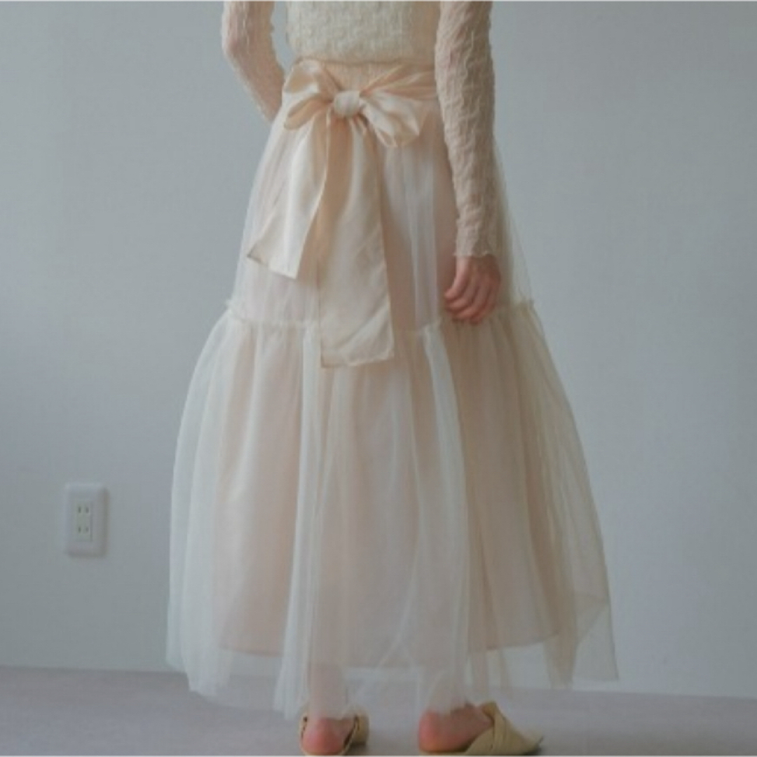 DRWCYS(ドロシーズ)のDRWCYS チュールスカート　オフホワイト レディースのスカート(ロングスカート)の商品写真