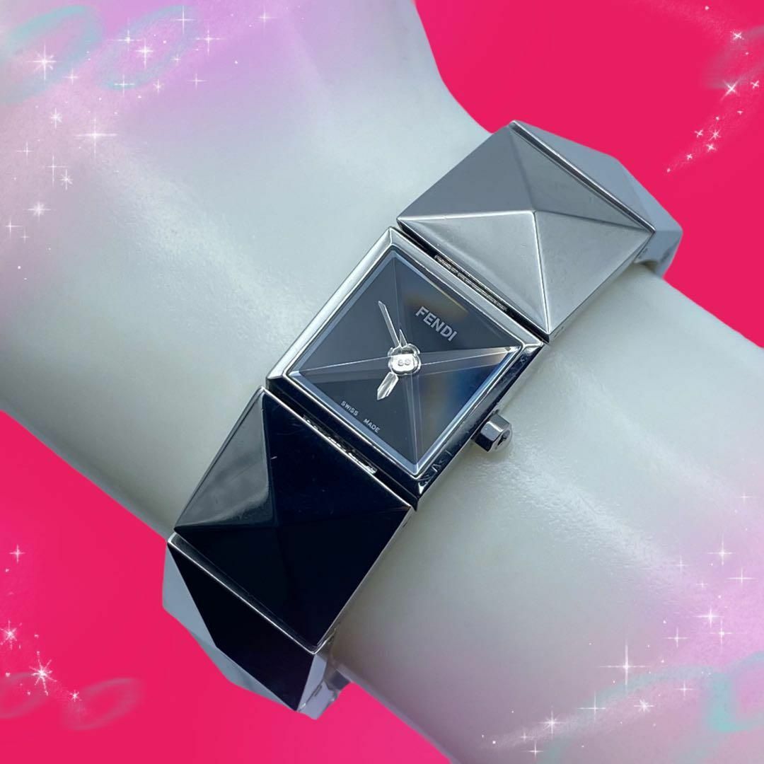 FENDI(フェンディ)の《美品　稼動品》　フェンディ　カットガラス　防水　ピラミッド　レディース腕時計 レディースのファッション小物(腕時計)の商品写真