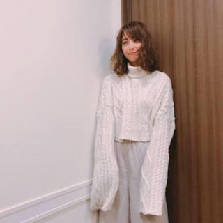 エリン(ELIN)のELIN 17AW エリン ケーブルタートルネッククロップドニット(ニット/セーター)