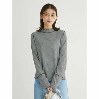 グリーンパークス(green parks)の【ギンガムチェック】表面感ハイネックプルオーバー 24SS/レディース/長袖(カットソー(長袖/七分))