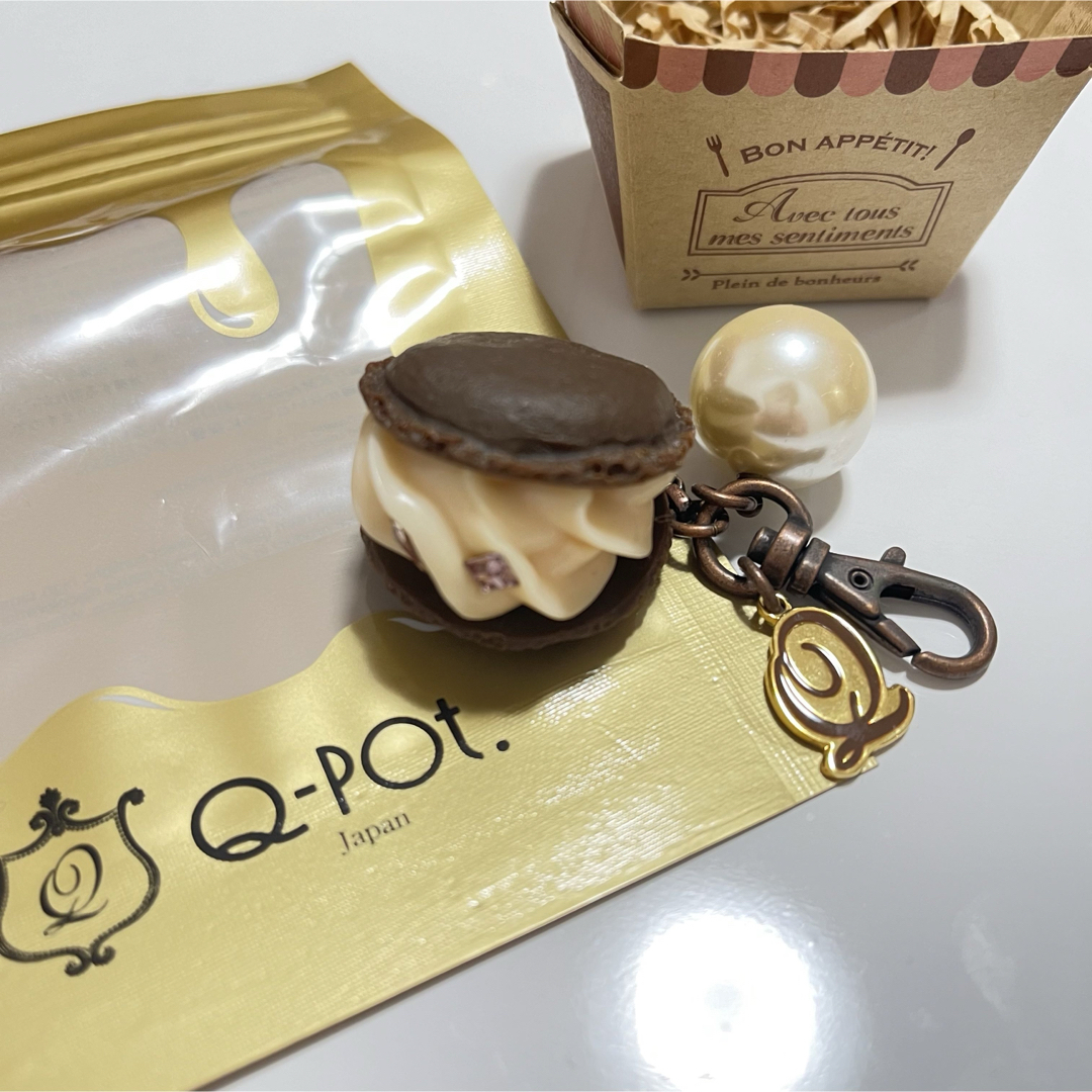 Q-pot.(キューポット)のQ-pot. 🍫ショコラマカロン バッグチャーム ハンドメイドのファッション小物(バッグチャーム)の商品写真