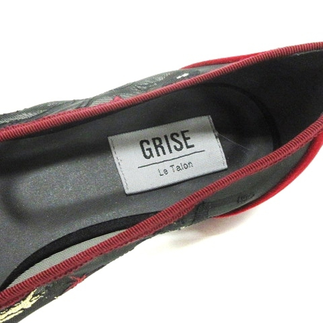 Le Talon(ルタロン)のルタロン GRISE パンプス バレエシューズ 黒 赤 23 1/2 ■SM1 レディースの靴/シューズ(バレエシューズ)の商品写真