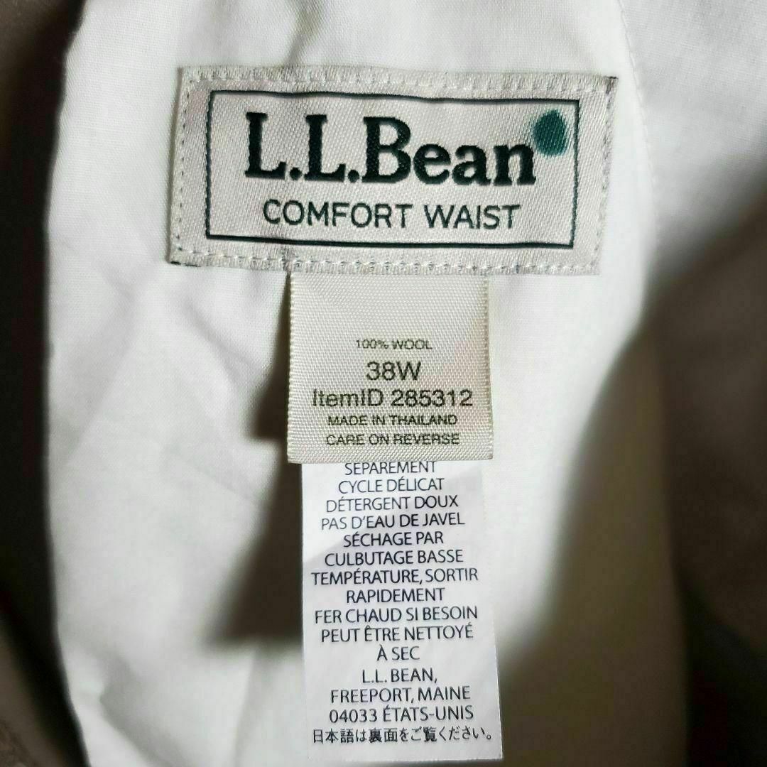 L.L.Bean(エルエルビーン)の【スラックスパンツ ブラウン 茶 ワントーン センタープレス W38 古着】 メンズのパンツ(スラックス)の商品写真