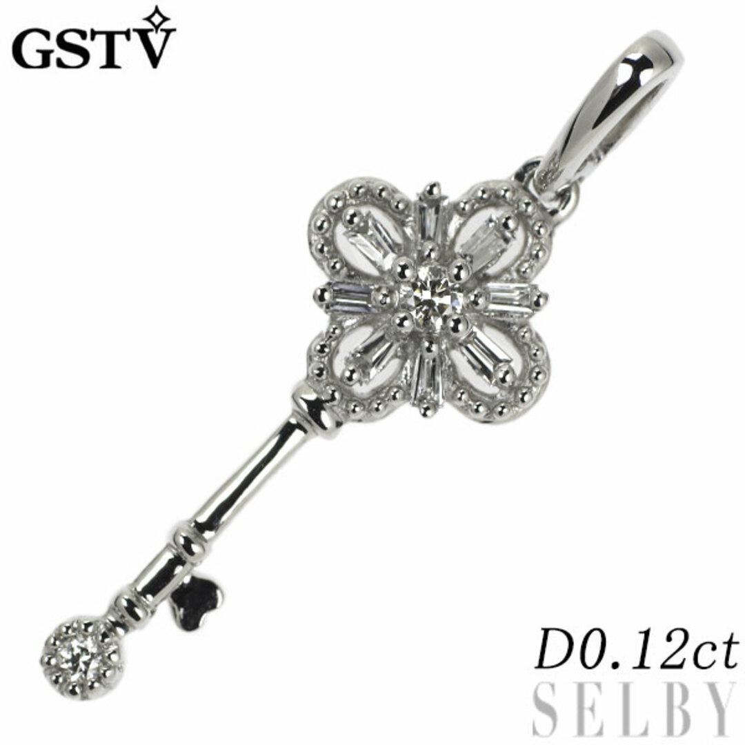 GSTV Pt950 ダイヤモンド ペンダントトップ 0.12ct 鍵 GSTV Pt950 ダイヤモンド ペンダントトップ 0.12ct 鍵