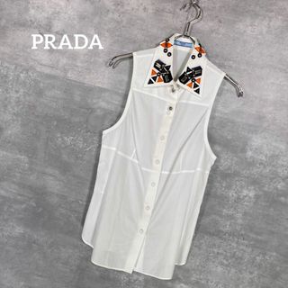 プラダ(PRADA)の『PRADA』プラダ(42) ノースリーブシャツブラウス(シャツ/ブラウス(半袖/袖なし))