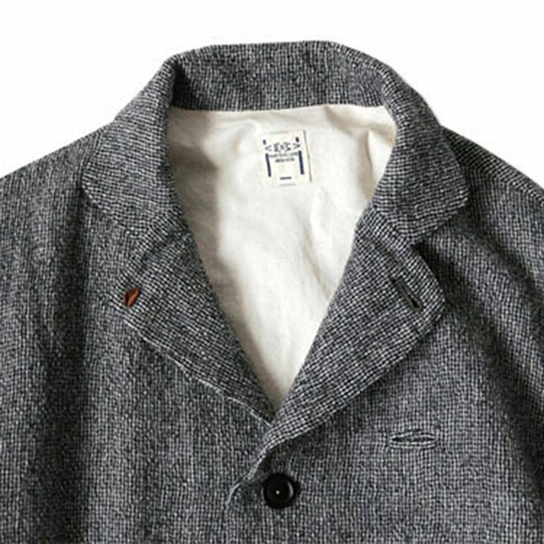 YAECA(ヤエカ)の美品 EEL✨イール  ちび襟 ウールコート コットン裏地付き 日本製 千鳥格子 レディースのジャケット/アウター(ロングコート)の商品写真