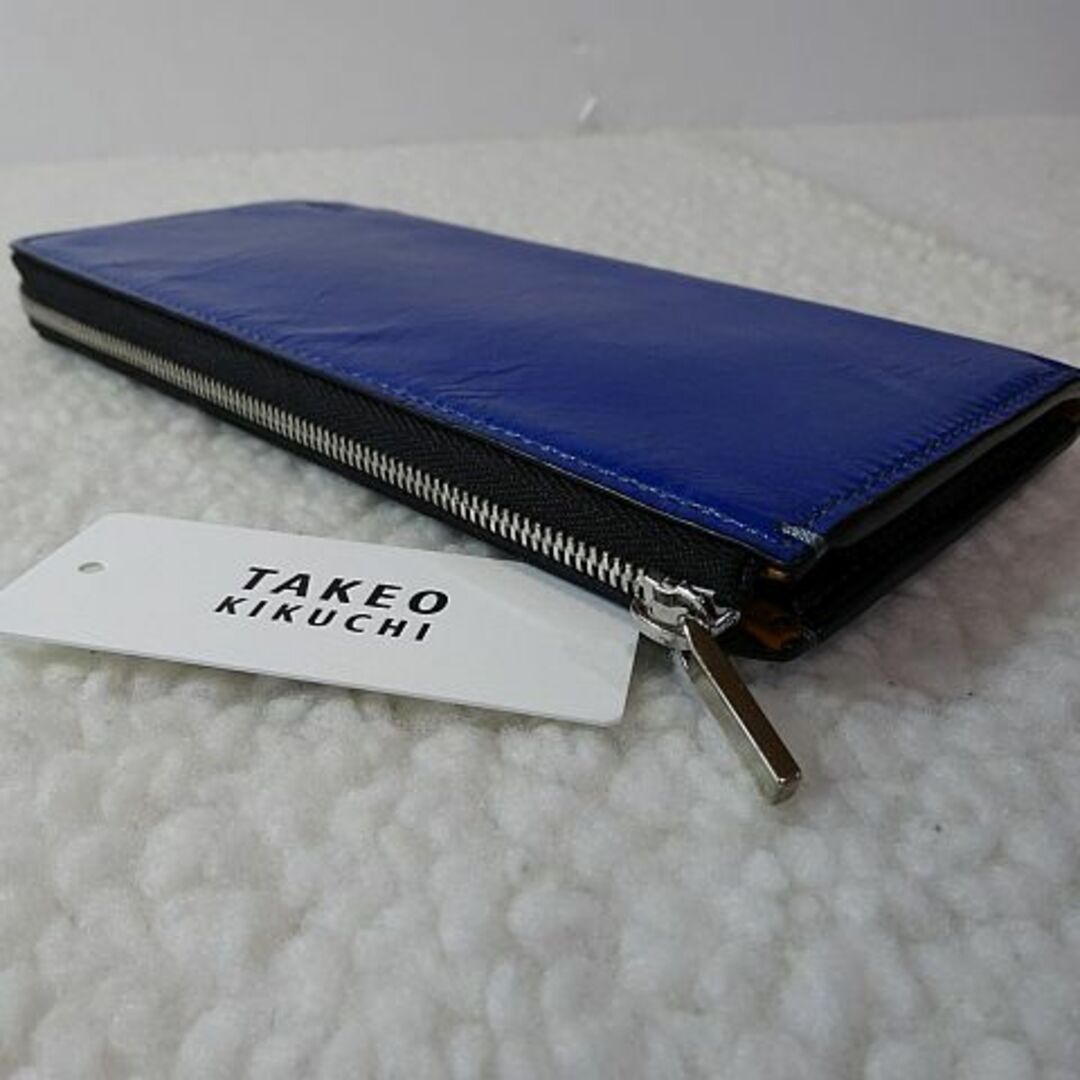 TAKEO KIKUCHI(タケオキクチ)の【新品・本物】TAKEO KIKUCHI  ファスナー長財布/ブルー メンズのファッション小物(長財布)の商品写真