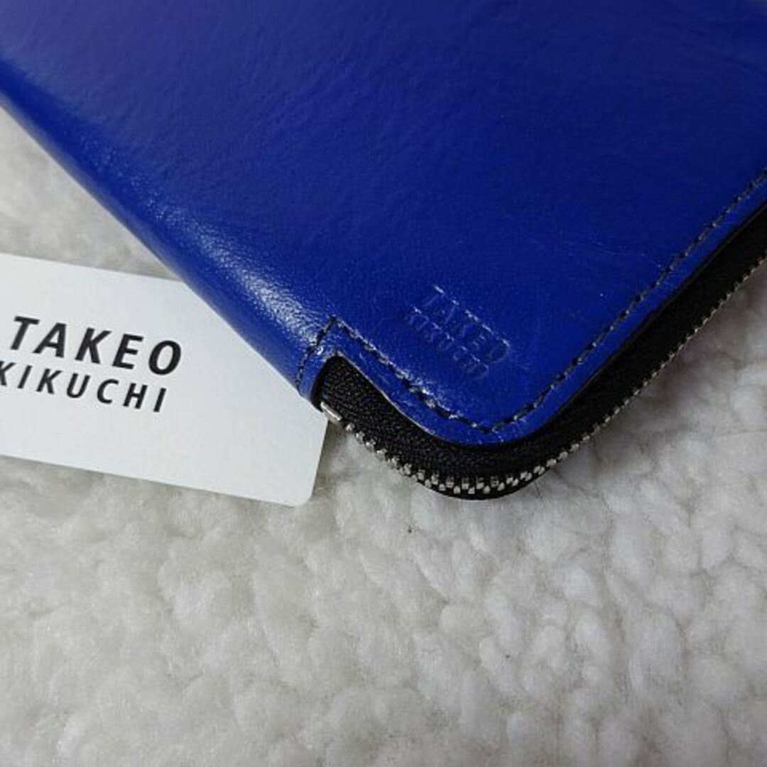 TAKEO KIKUCHI(タケオキクチ)の【新品・本物】TAKEO KIKUCHI  ファスナー長財布/ブルー メンズのファッション小物(長財布)の商品写真