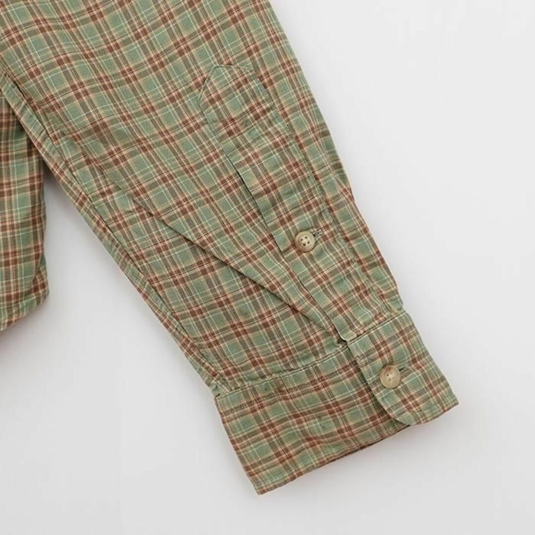 Ralph Lauren(ラルフローレン)のラルフローレン L BDチェックシャツ 緑カーキ茶色グリーン 刺繍ワンポイント メンズのトップス(シャツ)の商品写真