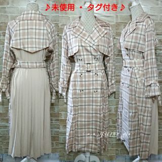 ブロッキングトレンチコート♡MERCURYDUO マーキュリーデュオ タグ付き