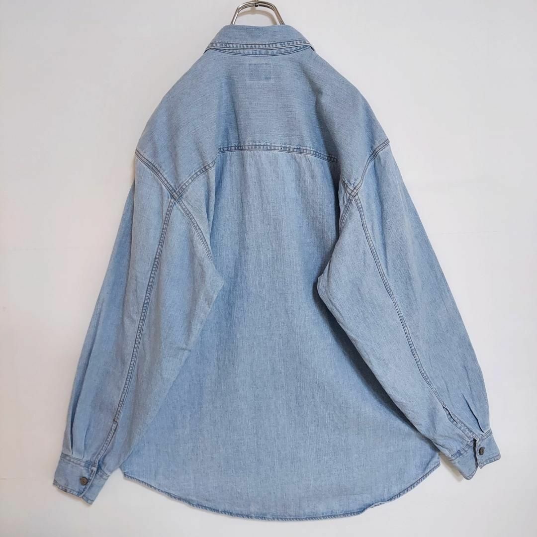 Levi's(リーバイス)の90s リーバイス デニムシャツ M 胸ポケット 古着 水色 青 ブルーデニム メンズのトップス(シャツ)の商品写真