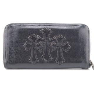 クロムハーツ(Chrome Hearts)のクロムハーツ CHROME HEARTS 長財布
 3クロス REC F ZIP ラウンドファスナー ブラック(長財布)