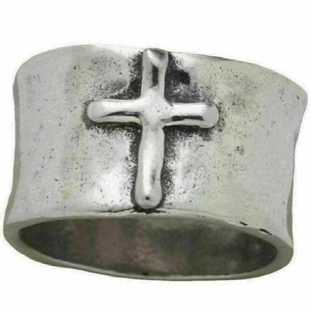 【A118】リング　メンズ　指輪　シルバー　クロス　十字架　20号 メンズのアクセサリー(リング(指輪))の商品写真