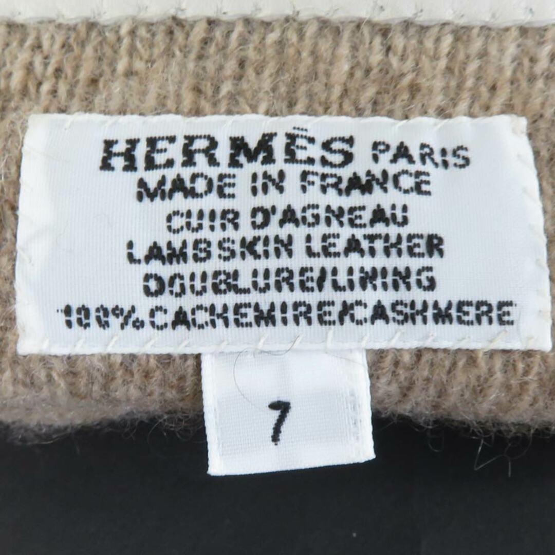 Hermes(エルメス)のエルメス HERMES 手袋 グローブ レザー ライトグレー レディース 送料無料【中古】 r9922f レディースのファッション小物(手袋)の商品写真