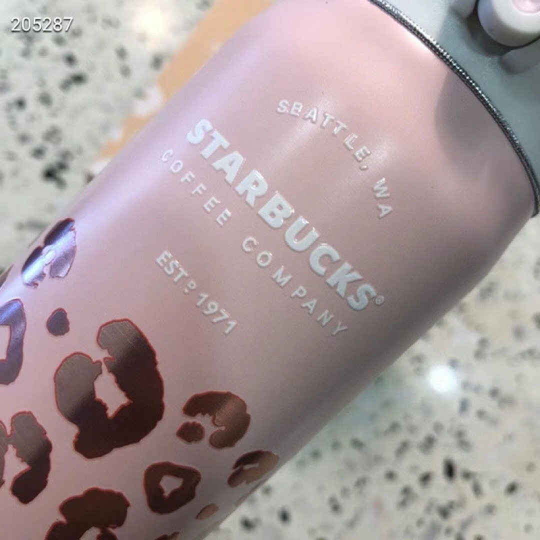 スタバ ステンレスボトル真空断熱350ml 保温保冷 ピンク ヒョウ スタバ ステンレスボトル真空断熱350ml 保温保冷 ピンク ヒョウ