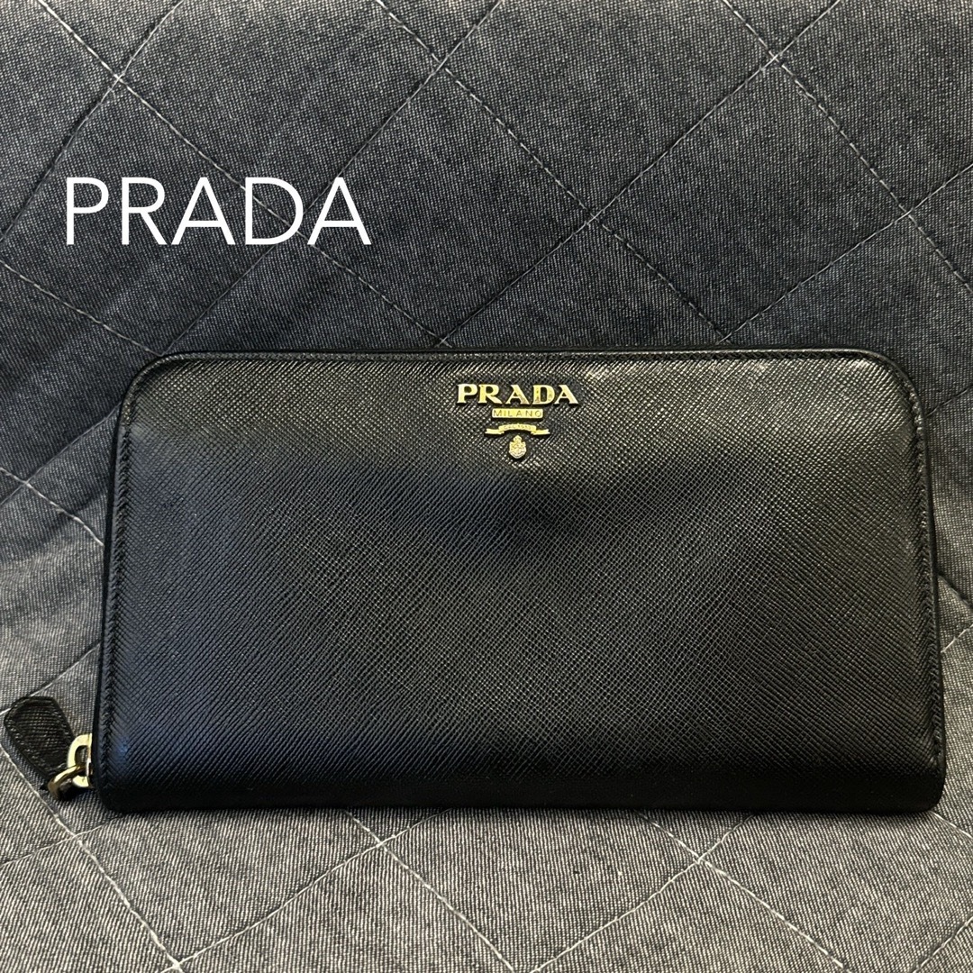 PRADA(プラダ)のPRADA プラダ 長財布 サフィアーノ SAFFANO ラウンドファスナーロゴ レディースのファッション小物(財布)の商品写真