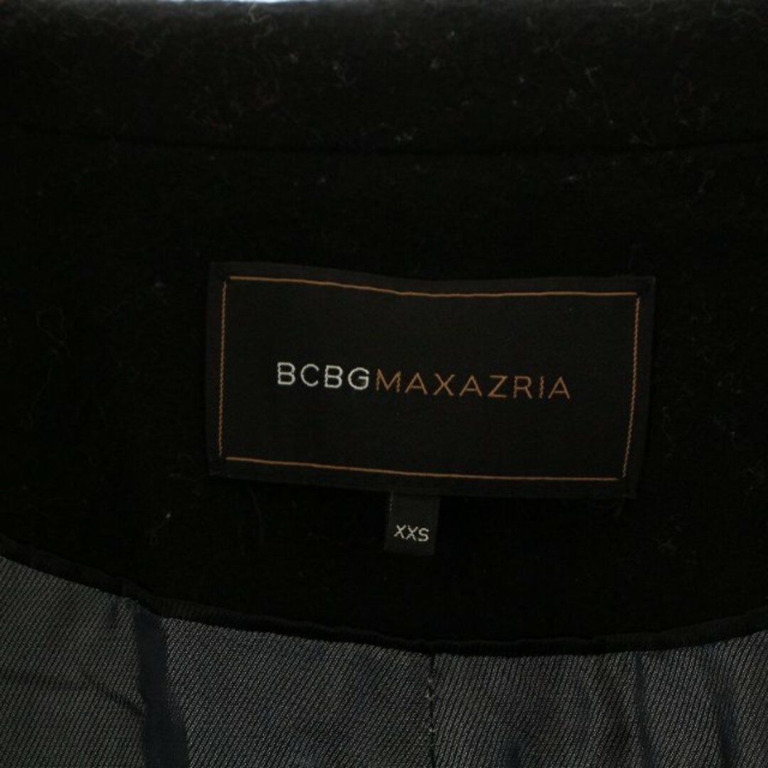 BCBGMAXAZRIA(ビーシービージーマックスアズリア)のビーシービージーマックスアズリア トレンチコート ダブル ロング XXS 黒 レディースのジャケット/アウター(トレンチコート)の商品写真