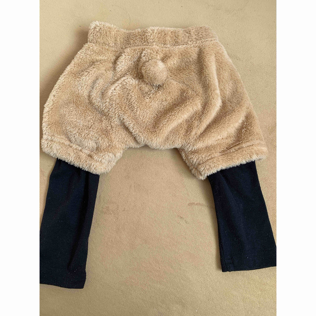 アカチャンホンポ(アカチャンホンポ)のクマさん モコモコ ズボン 重ね着風 80 ブラウン キッズ/ベビー/マタニティのベビー服(~85cm)(パンツ)の商品写真