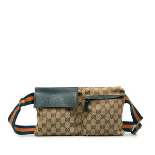 グッチ(Gucci)のグッチ GGキャンバス ボディバッグ ウエストバッグ 28566 キャンバス レディース GUCCI 【214-37302】(ボディバッグ/ウエストポーチ)