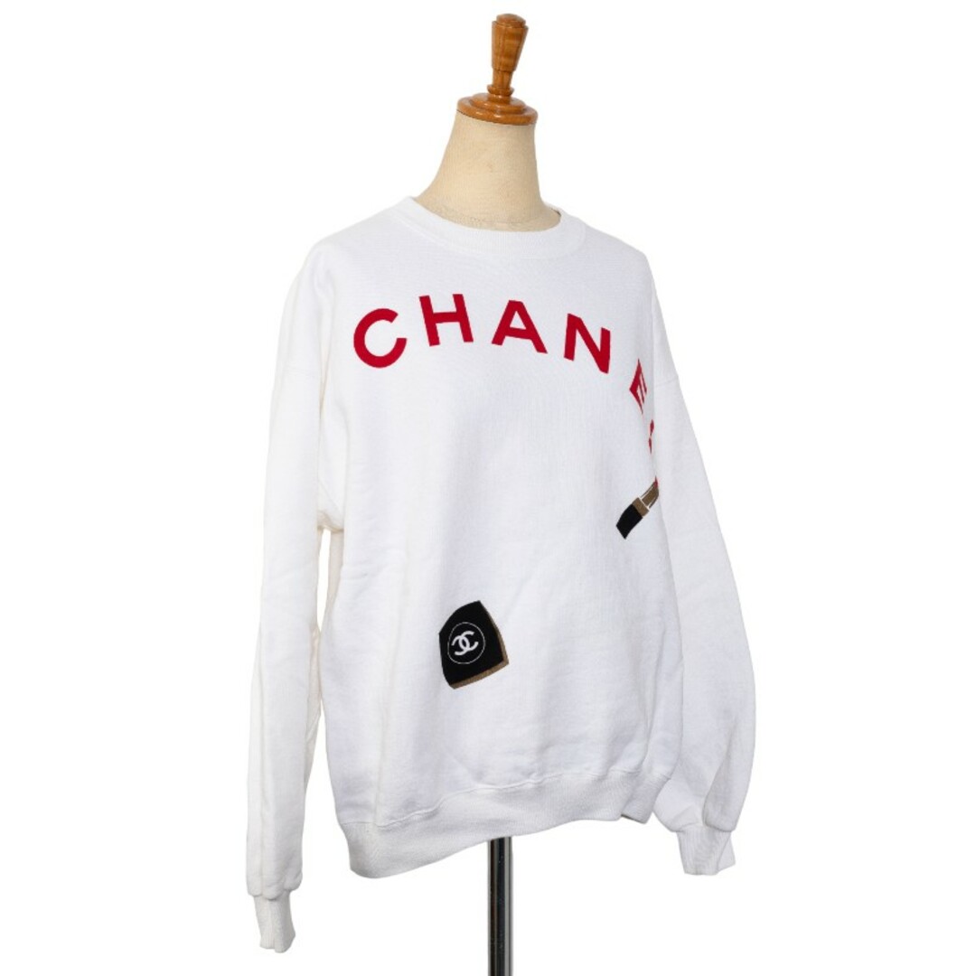 CHANEL - 美品 シャネル ロゴ プリント 長袖シャツ トレーナー CHANEL - 美品 シャネル ロゴ プリント 長袖シャツ トレーナー