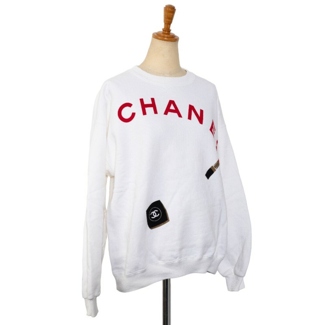 CHANEL(シャネル)の美品 シャネル ロゴ プリント 長袖シャツ トレーナー コットン レディース CHANEL 【228-38922】 レディースのトップス(シャツ/ブラウス(長袖/七分))の商品写真