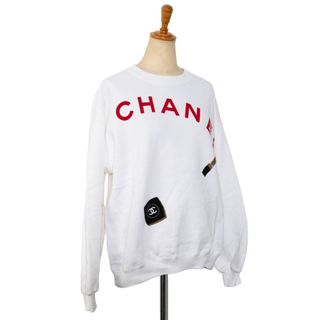 シャネル(CHANEL)の美品 シャネル ロゴ プリント 長袖シャツ トレーナー コットン レディース CHANEL 【228-38922】(シャツ/ブラウス(長袖/七分))