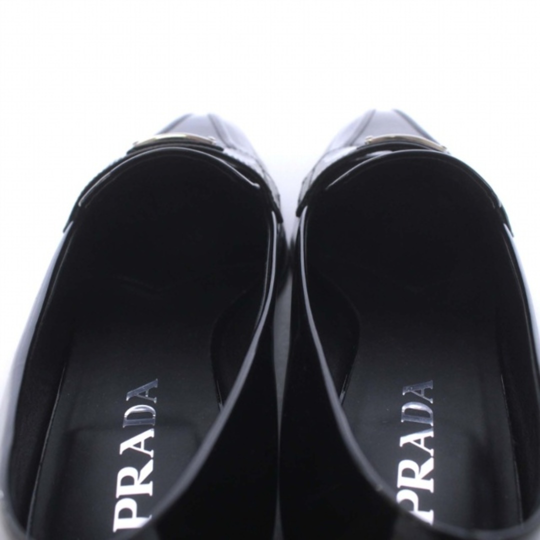 PRADA(プラダ)のプラダ トライアングルロゴ ローファー チャンキーヒール 黒 1D193N レディースの靴/シューズ(ローファー/革靴)の商品写真