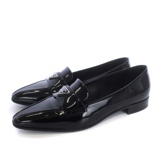 プラダ(PRADA)のプラダ トライアングルロゴ ローファー チャンキーヒール 黒 1D193N(ローファー/革靴)